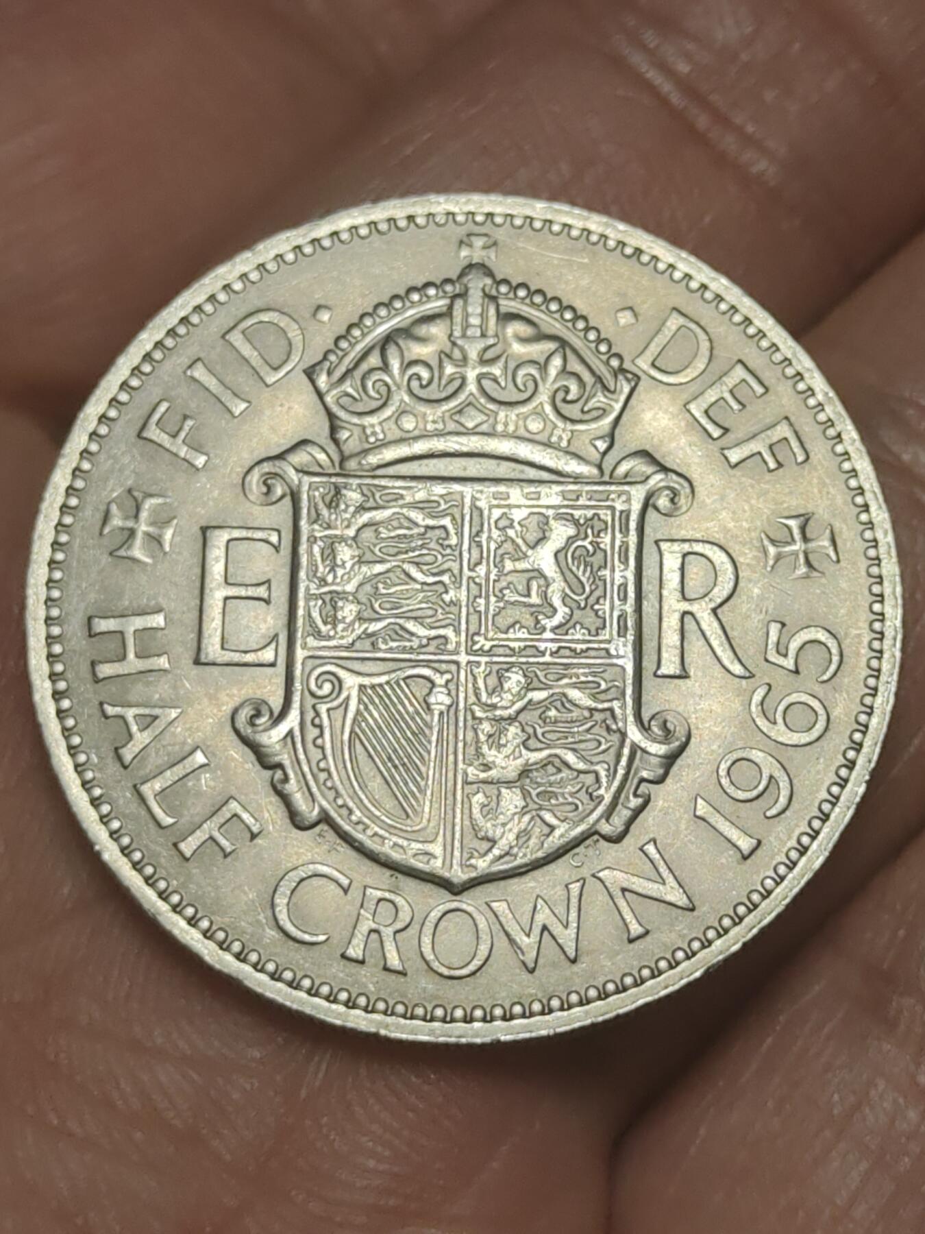 2026年第三十八场(总第二百零七场）外国好品散币场(免佣金) 英国🇬🇧1965年半克朗(伊丽莎白二世青年桂冠第二版)