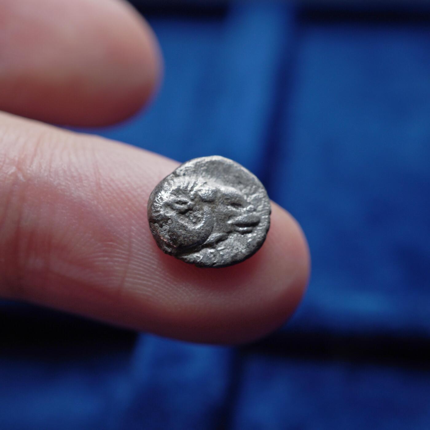 琋语集藏2026年04月欧洲古典打制币拍卖 古希腊特洛亚地区-羊头1/2德银币