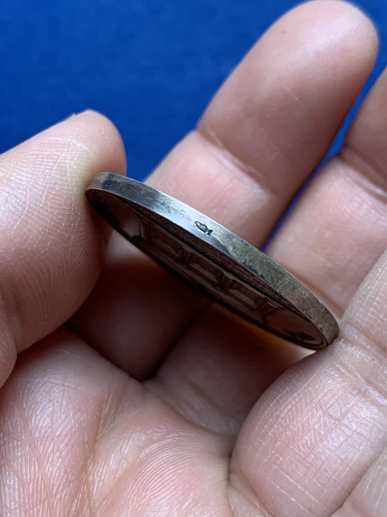 《竞宝斋》第475场 周日，周一 2场连拍 （全场包邮）欢迎送拍 法国鲁昂皇家科学院成立纪念银章 重19.35克 32.8mm 丰饶角1银标