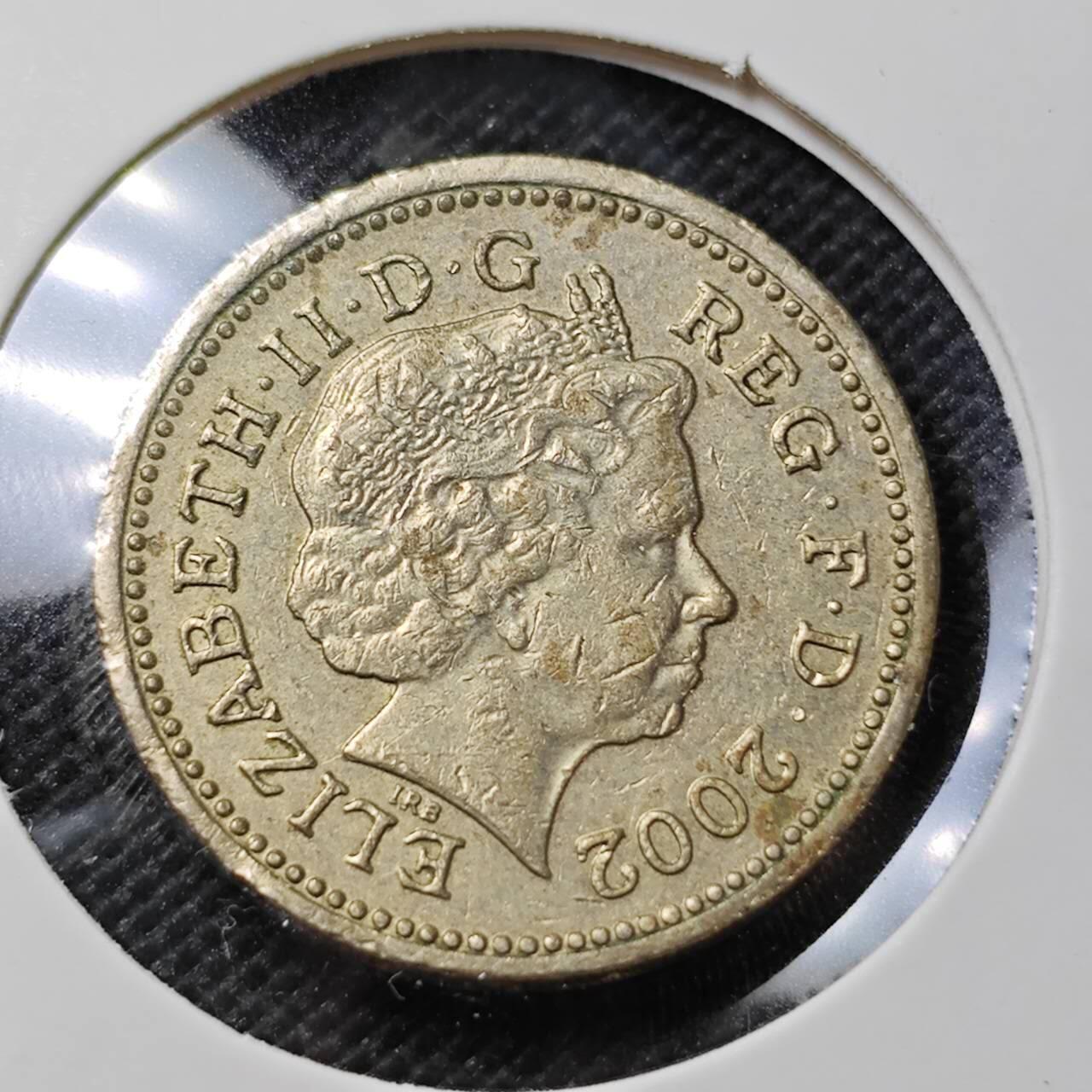 KK钱币收藏小铺  第412期 2月预留时间 周末发货 2002英国1镑