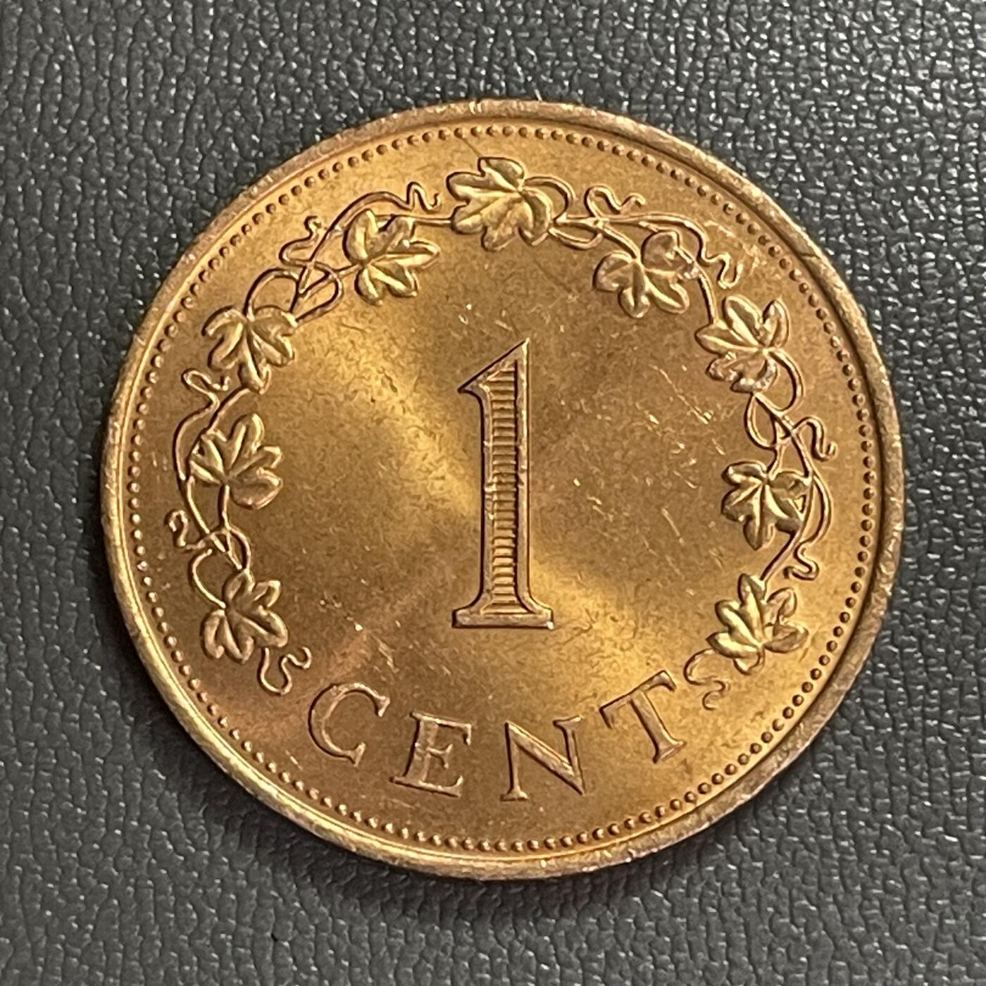 回流0406 马耳他1975年1分铜币 马耳他十字