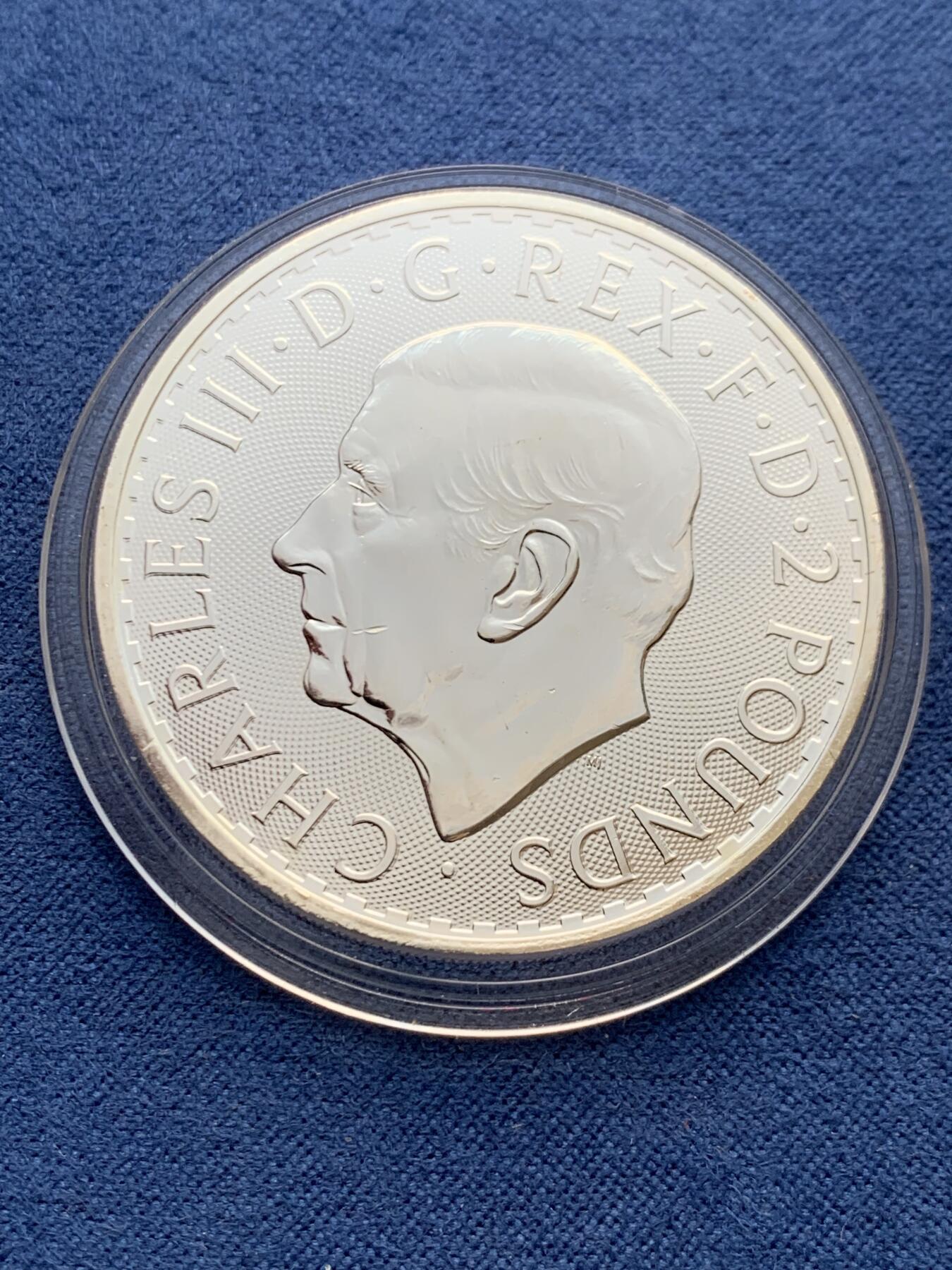 《竞宝斋》第475场 周日，周一 2场连拍 （全场包邮）欢迎送拍 英国2023年女神1盎司银币 999银 细节见图