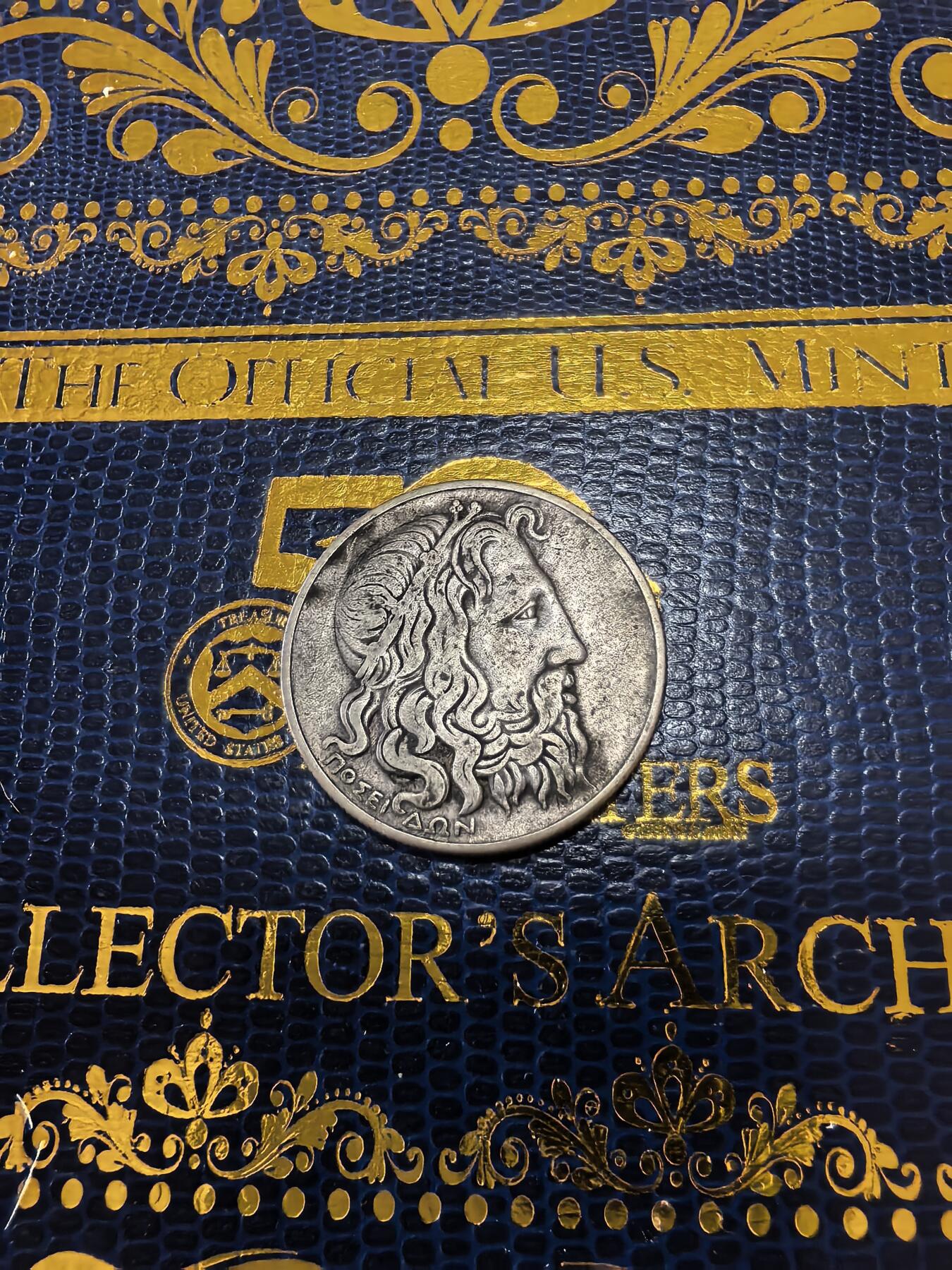 长老汇马年精选第十四场拍卖 1930希腊波塞冬20德拉克马银币，11.31克500银