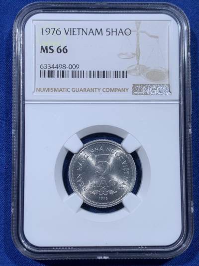 北越 1976年50Hao 亚军分 NGC MS66 全球仅16枚评级 仅1枚更高分 - 北越 1976年50Hao 亚军分 NGC MS66 全球仅16枚评级 仅1枚更高分
