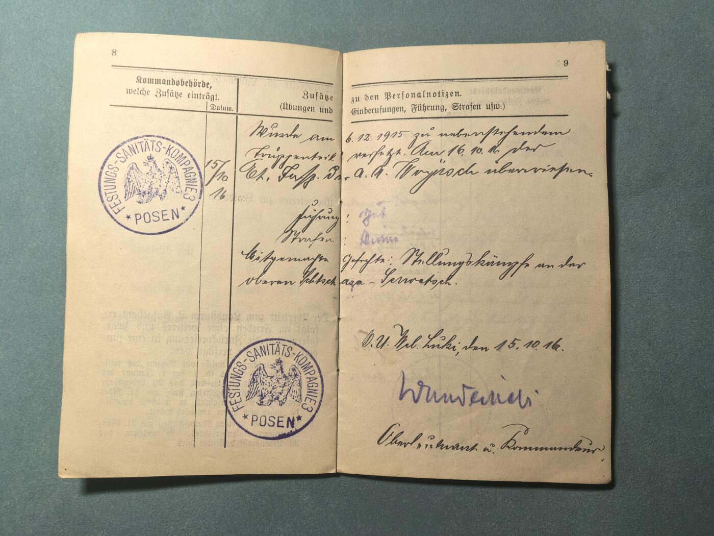 盛世勋华——号角文化勋章邮票专场拍卖第311期 德国（一战）本土卫队军人证 属于一名医护兵