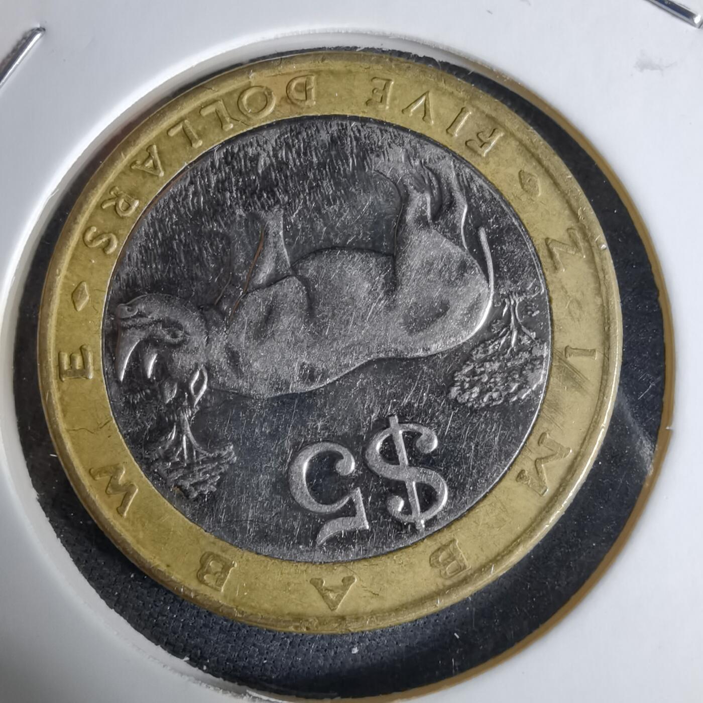 沼泽如烟--第1038场 津巴布韦2001年五元