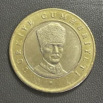 回流0406 - 土耳其2024年5里拉双金属币 首任总统凯末尔