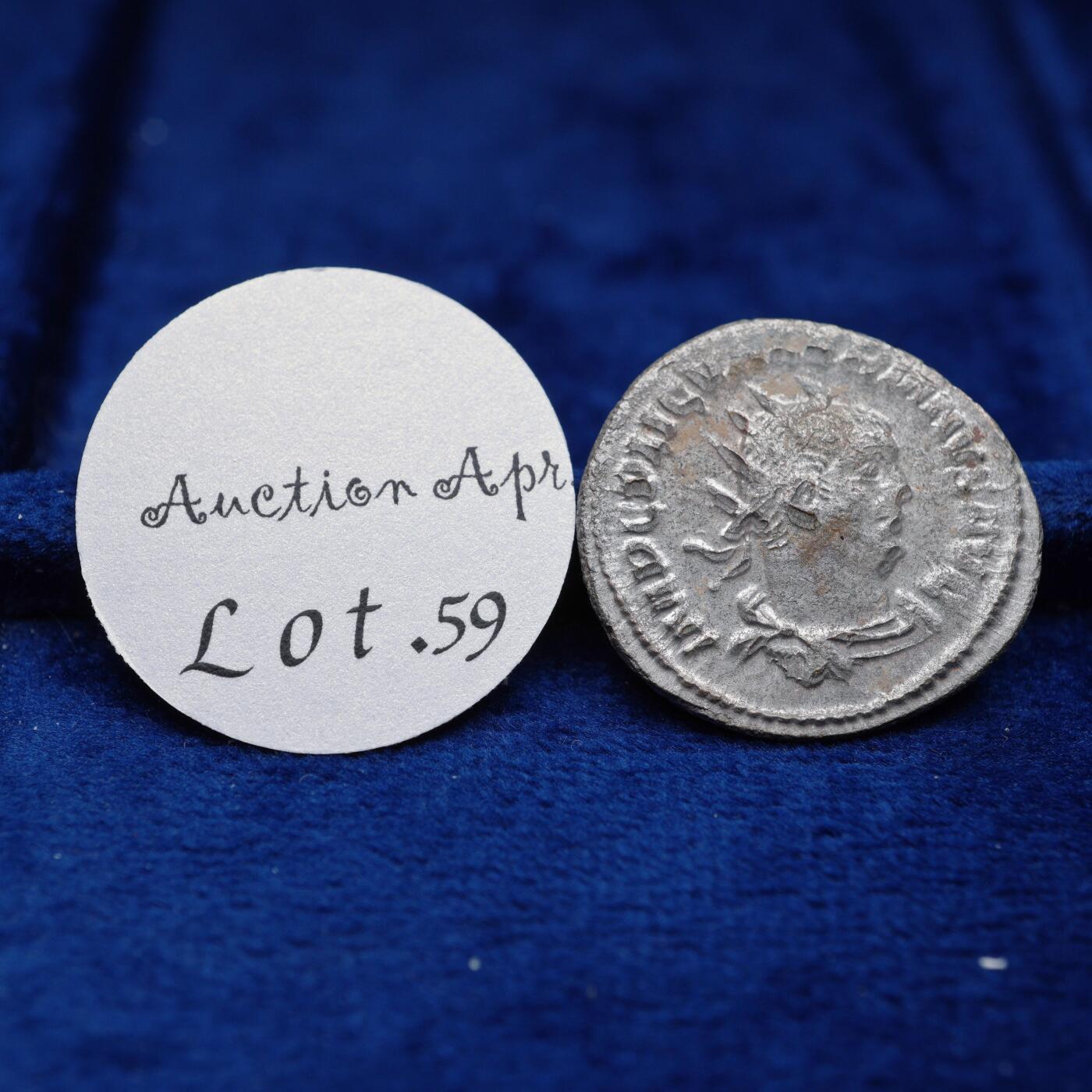 琋语集藏2026年04月欧洲古典打制币拍卖 古罗马帝国瓦勒良1安敦尼安洗银币