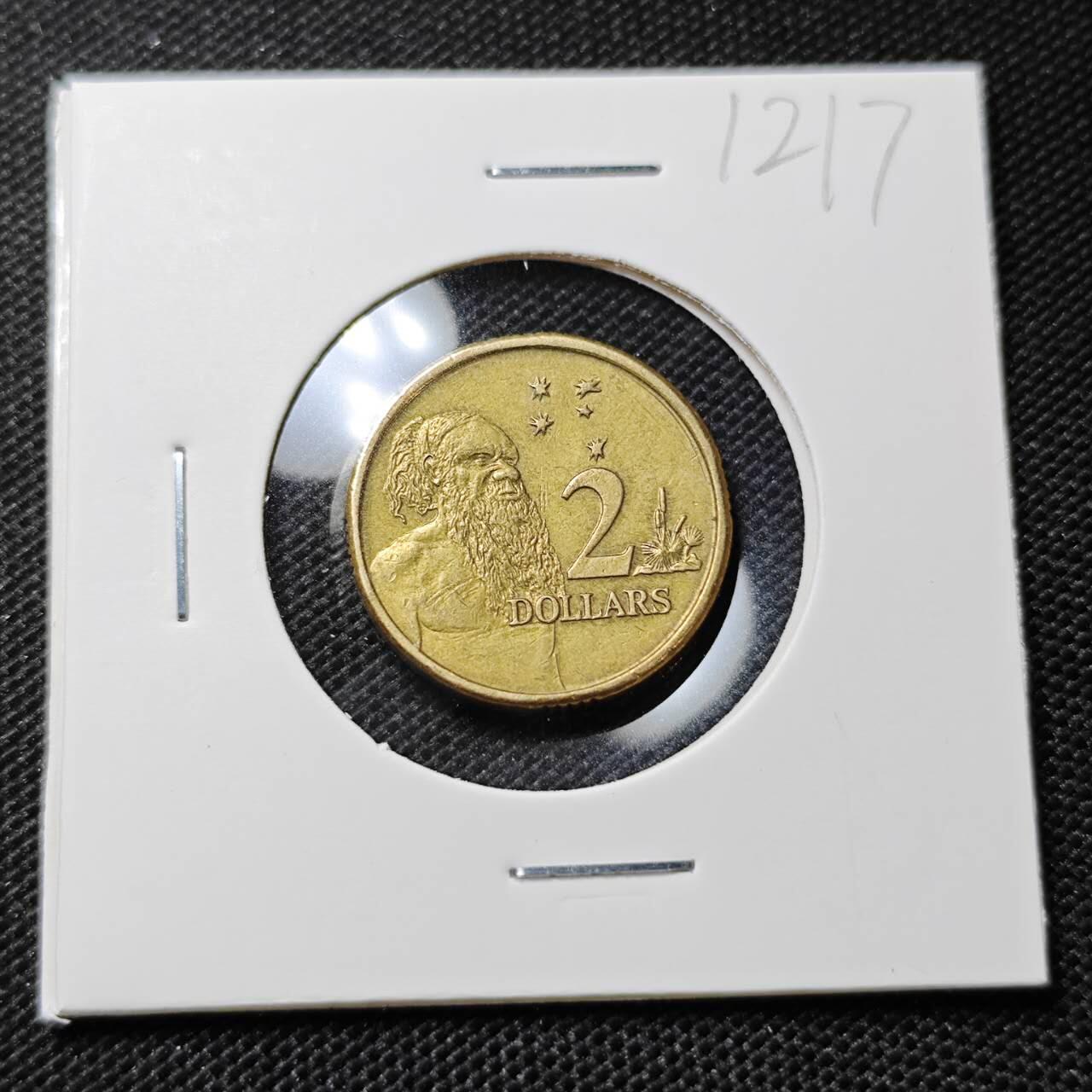 KK钱币收藏小铺  第412期 2月预留时间 周末发货 1992澳大利亚土著人2元 