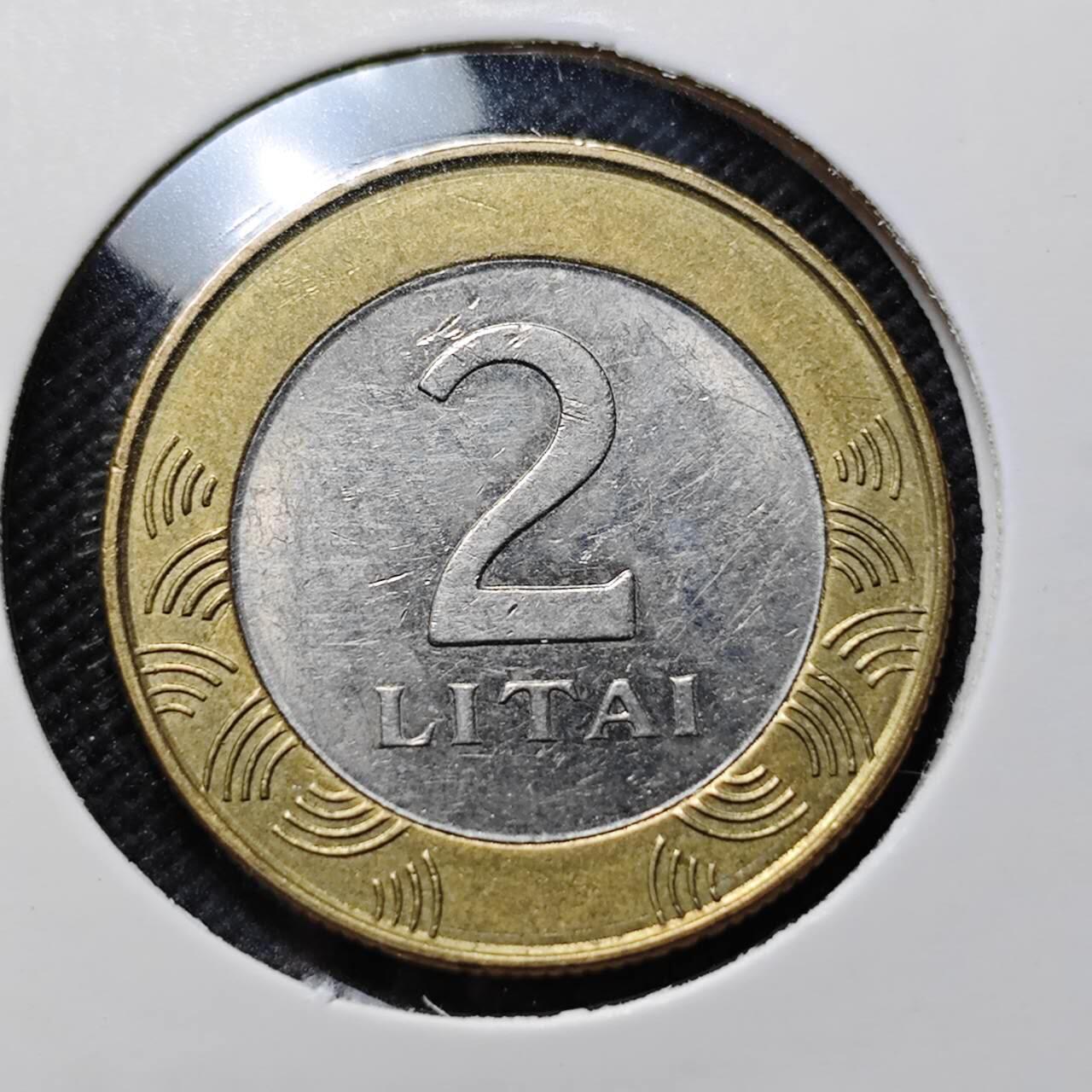 KK钱币收藏小铺  第410期 2月预留时间 周末发货  立陶宛2立特双色币