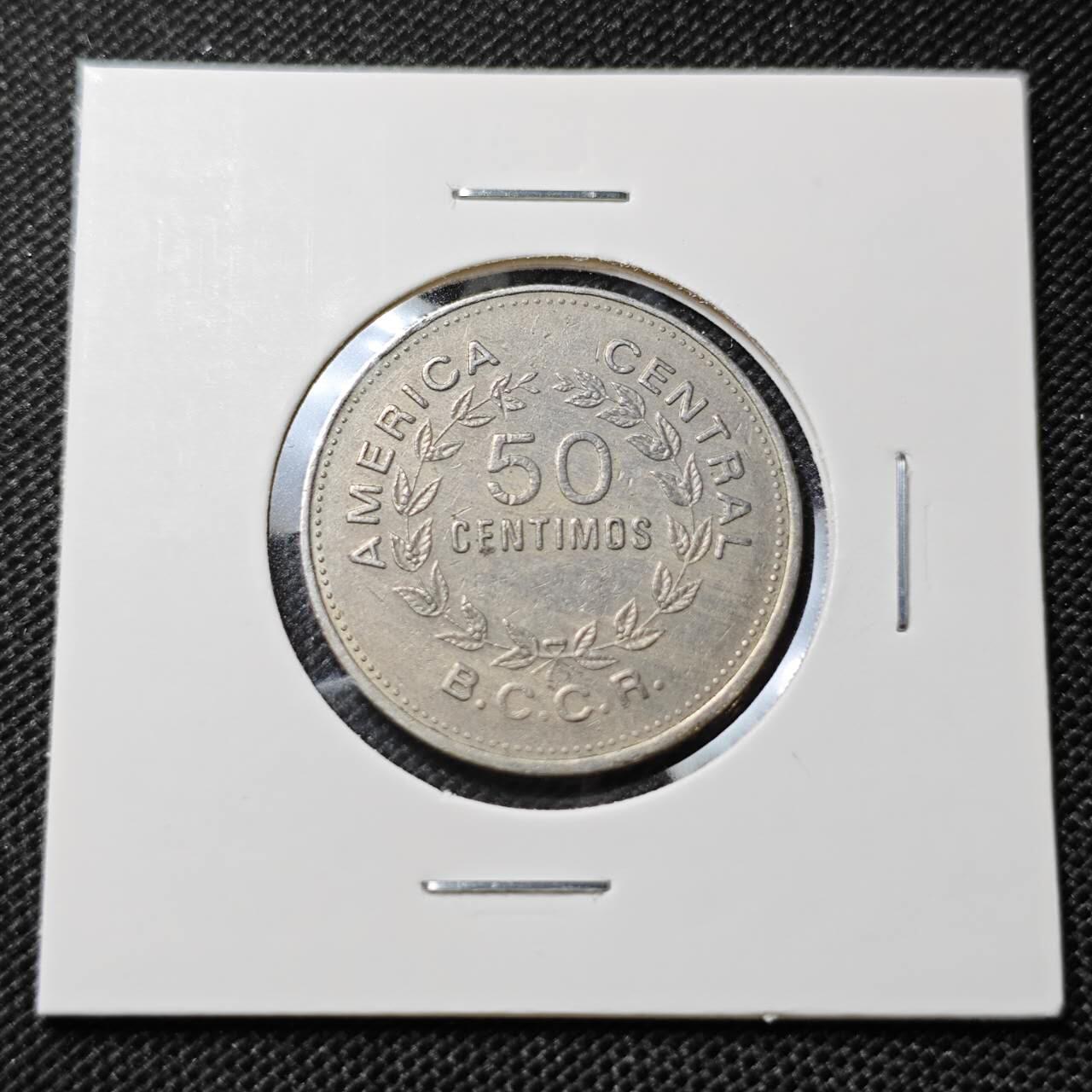 KK钱币收藏小铺  第412期 2月预留时间 周末发货 1976哥斯达黎加50分 