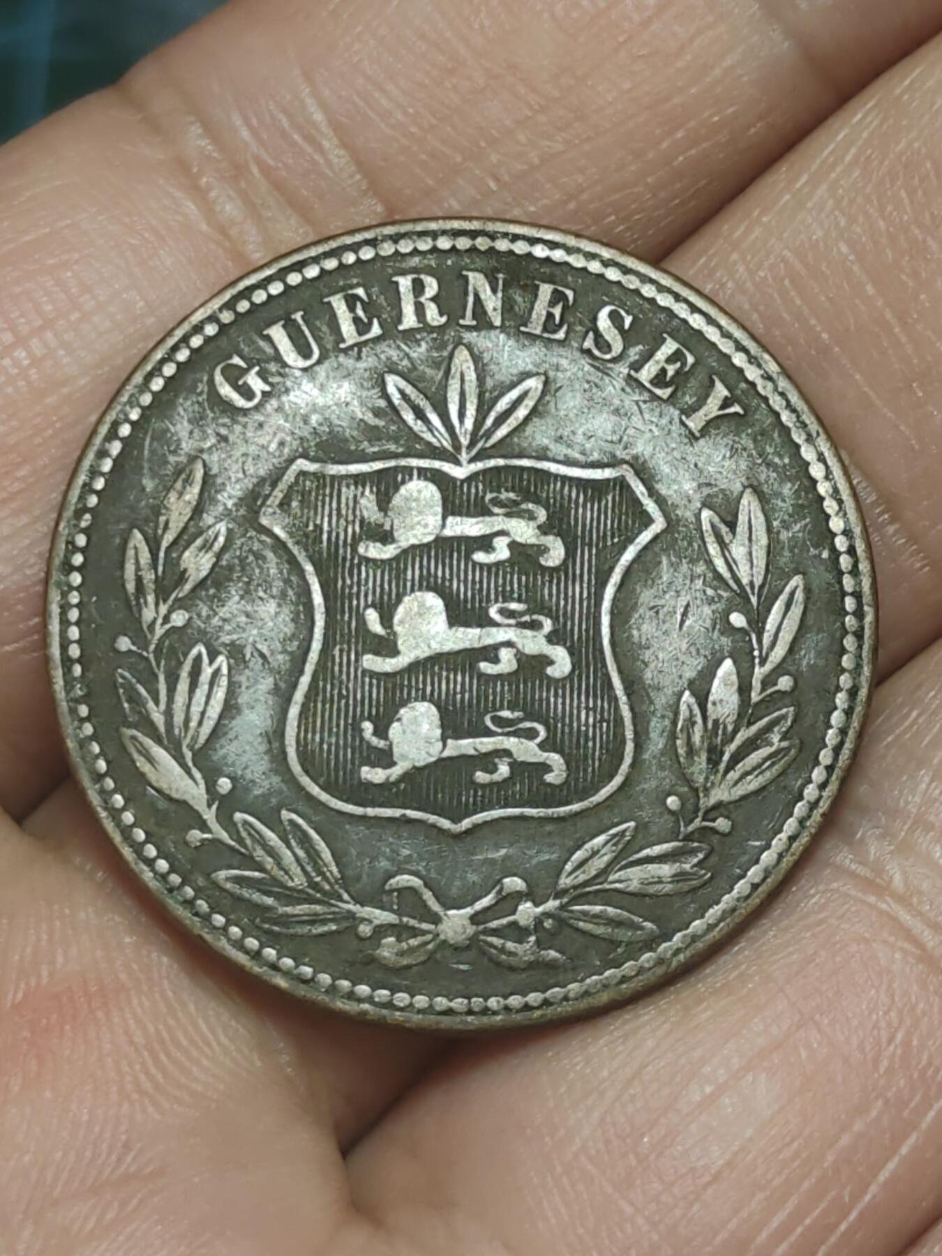 2026年第三十八场(总第二百零七场）外国好品散币场(免佣金) 英属根西岛🇬🇬1864年8道布(维多利亚女王时期，第二版首发年)