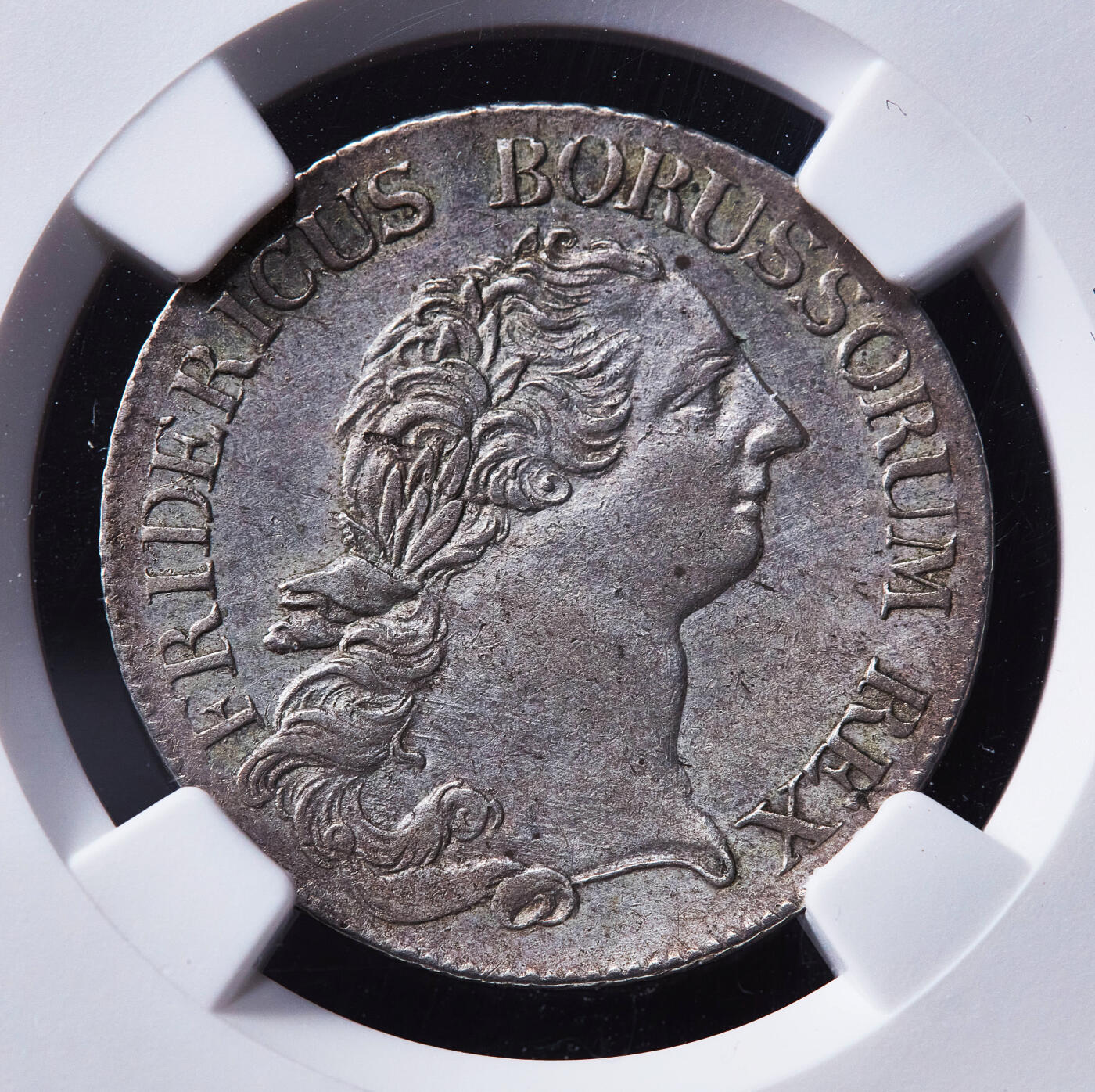 【俄甄集藏】2026年(050)04-01星期三 晚 19:30 全场包邮 神圣罗马帝国-德国普鲁士1774年A版腓特烈二世大帝1/3泰勒银币，NGC AUD，原味老包浆，细节犀利，疑似错杀，少见品种