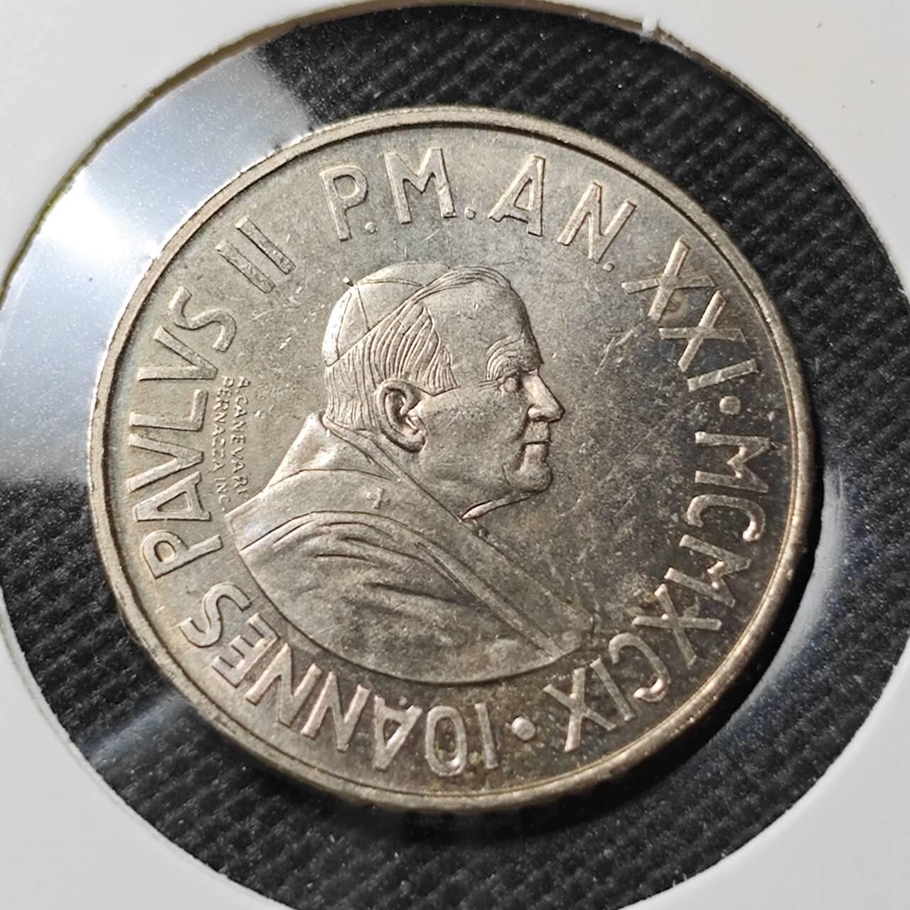 KK钱币收藏小铺  第412期 2月预留时间 周末发货 梵蒂冈100里拉 