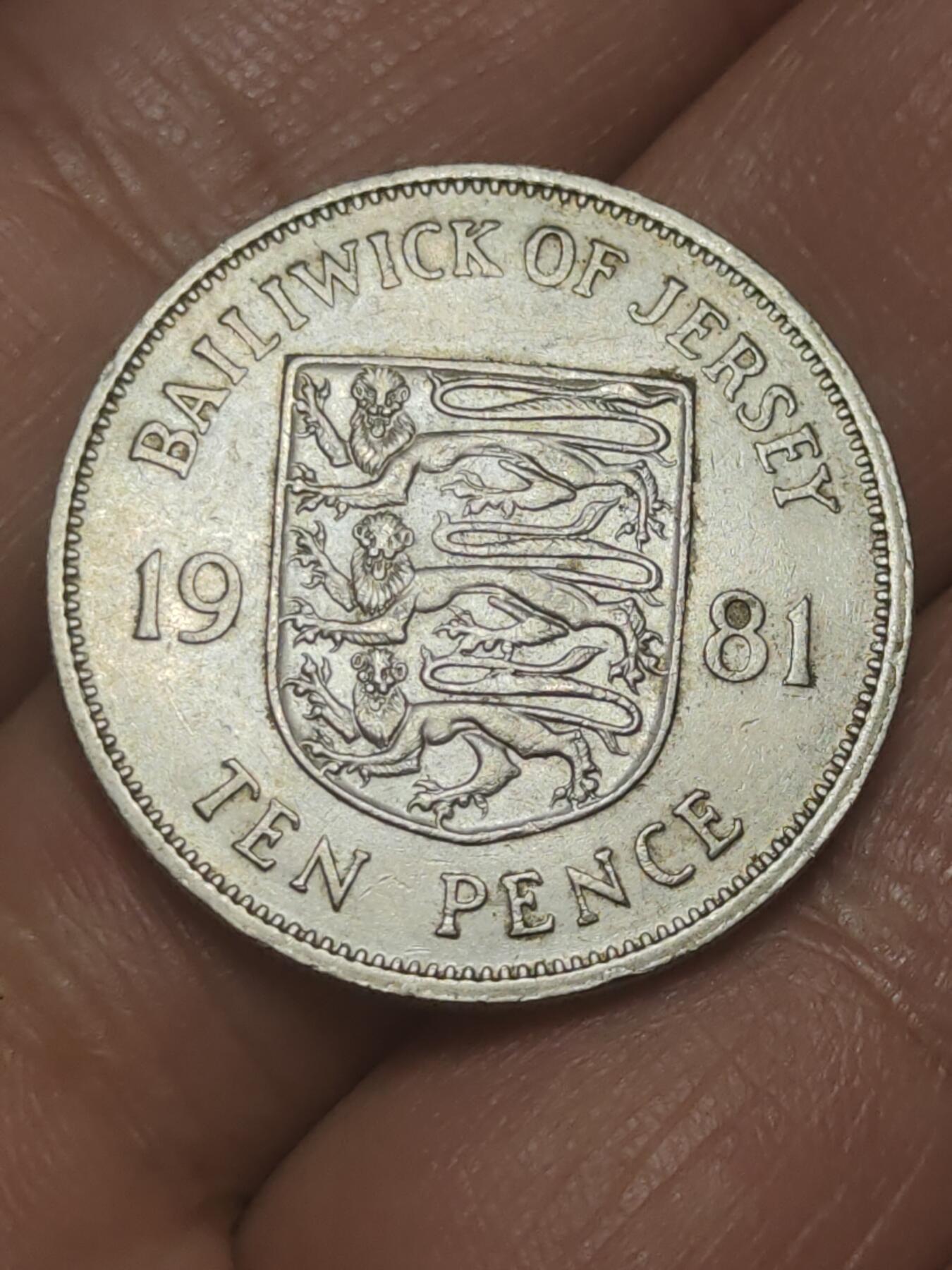 2026年第三十八场(总第二百零七场）外国好品散币场(免佣金) 英属泽西岛🇯🇪1981单年份10便士(伊丽莎白二世中年花冠，十进制第二套)