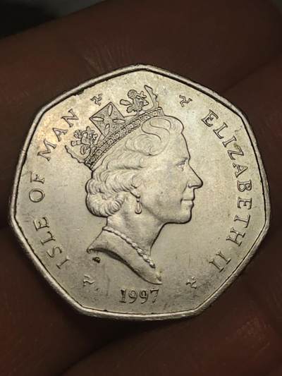 2026年第三十八场(总第二百零七场）外国好品散币场(免佣金) - 英属马恩岛🇮🇲1997年50便士(伊丽莎白二世中年高冠第三套)