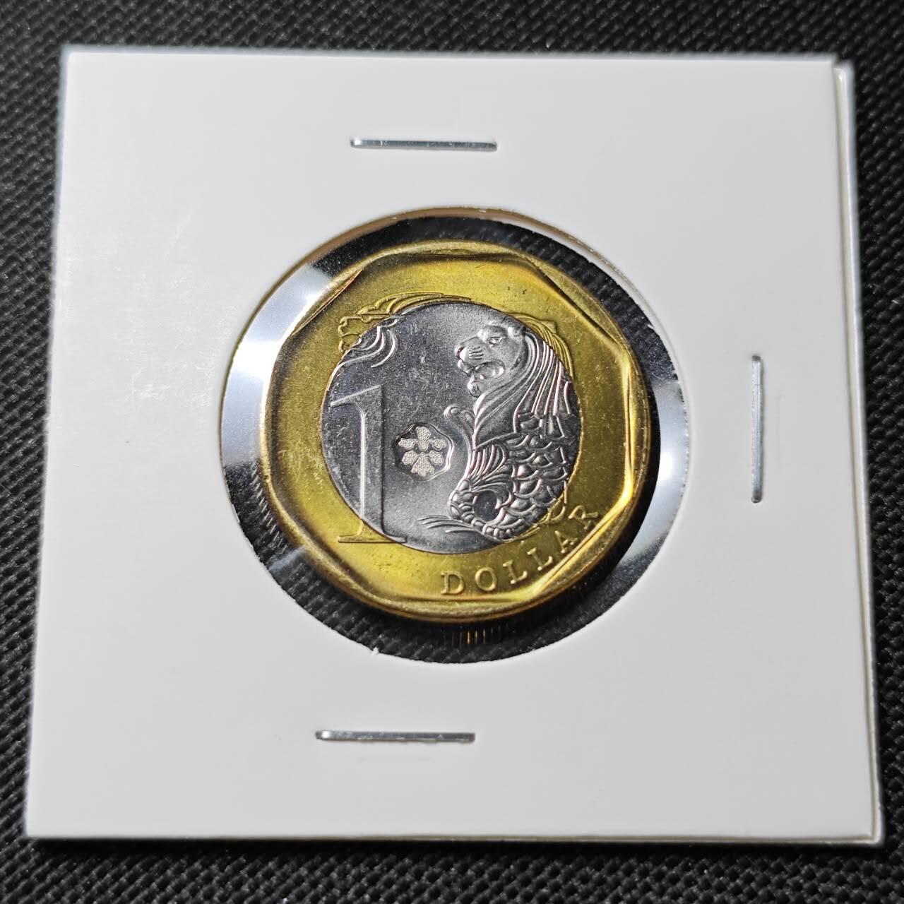 KK钱币收藏小铺  第412期 2月预留时间 周末发货 2017新加坡1元 