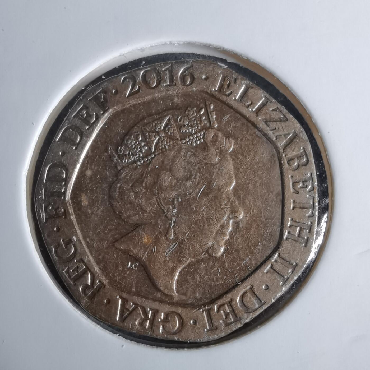 沼泽如烟--第1038场 英国2016年20便士