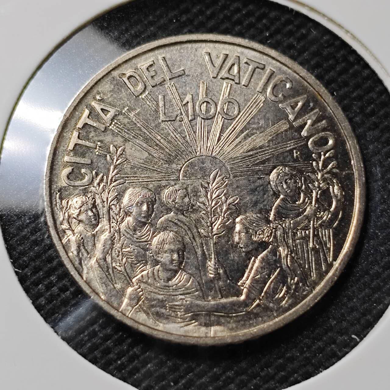 KK钱币收藏小铺  第412期 2月预留时间 周末发货 梵蒂冈100里拉 