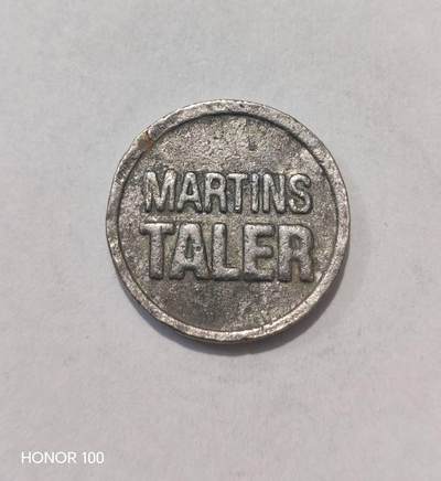 纪念章/纪念币 - 德国的Martins Taler商业代币，属于德国药店（Apotheke）发行的“Taler”系列代币，并非法定货币。