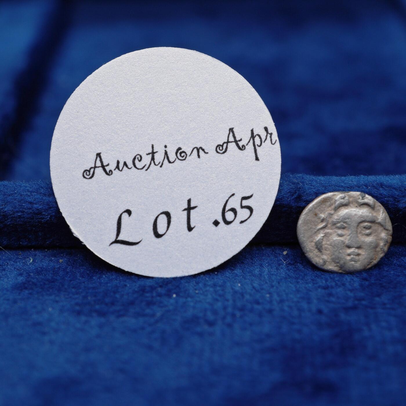 琋语集藏2026年04月欧洲古典打制币拍卖 古希腊皮西迪亚地区-雅典娜与美杜莎1奥波银币