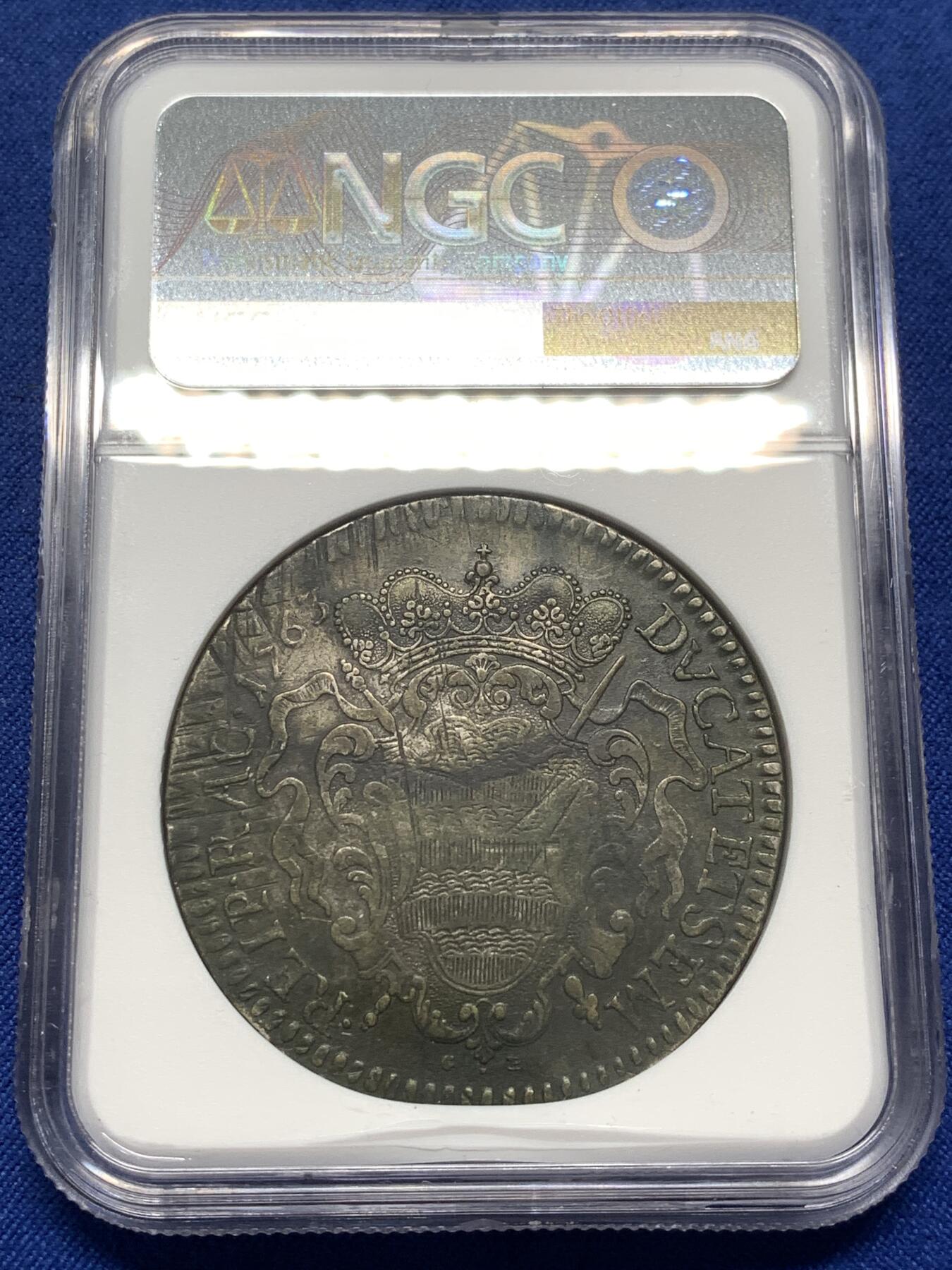 《竞宝斋》第475场 周日，周一 2场连拍 （全场包邮）欢迎送拍 NGC VFD 拉古萨共和国1763年一泰勒大银币 不多见的品种