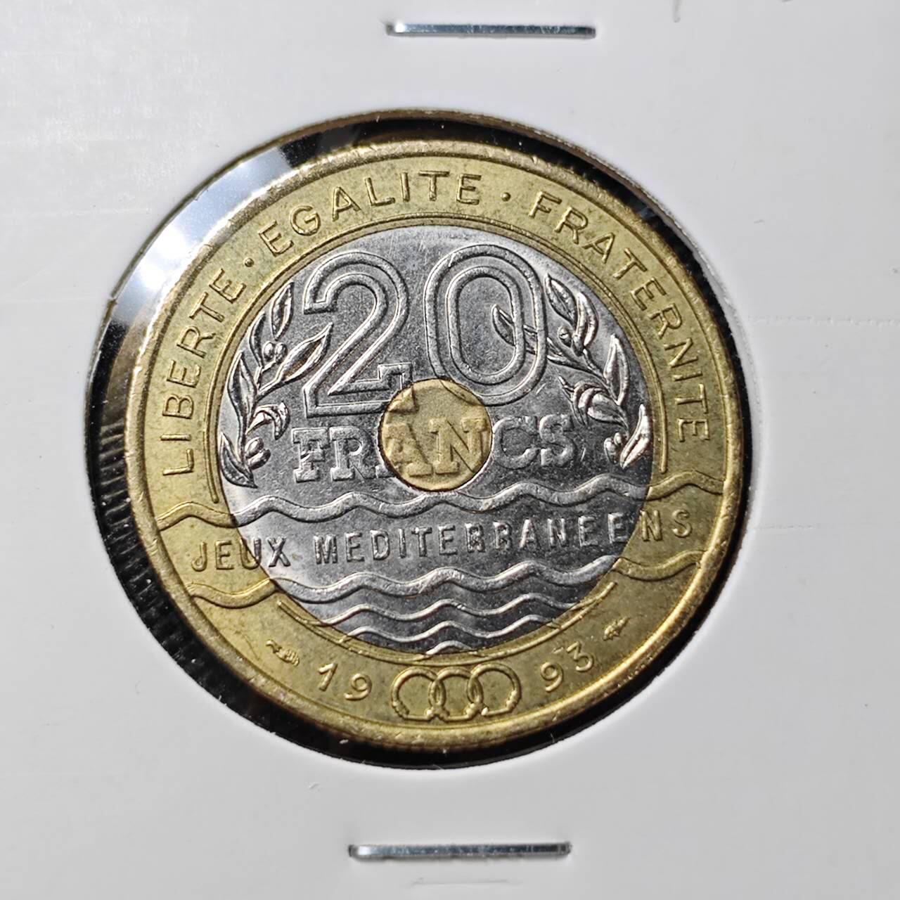 KK钱币收藏小铺  第412期 2月预留时间 周末发货 1995法国20法郎 