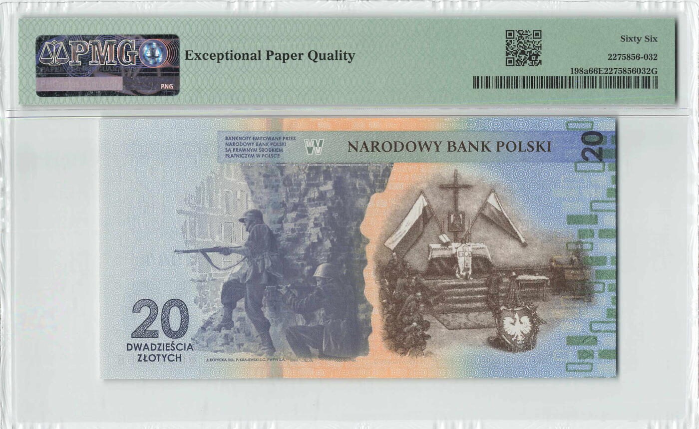 小福收藏拍卖第204期 评级币精选场 本期有 荷兰经典AA冠拿杯子的蛇 叙利亚世遗帕尔米拉古城豹子号冠军分 法国红衣主教冠军分 意大利经典达芬奇   白俄罗斯 "Millennium" 纪念版AA冠全同千位号全套  南斯拉夫铁托未发行版 美国 墨西哥 越南 法属印度支那等多国精美高分珍稀老钞精品纸币 波兰 2024年 20兹罗提 纪念钞 无47 豹子号888 PMG66 EPQ 季军分