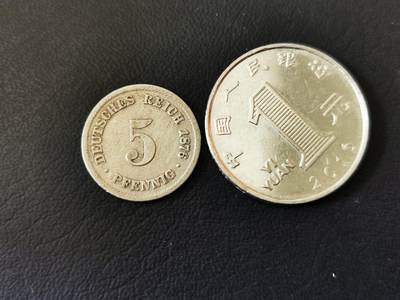 零零发外国硬币拍卖 无佣金 - 德国1876年5芬尼