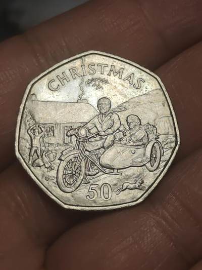 2026年第三十八场(总第二百零七场）外国好品散币场(免佣金) - 稀少品种–英属马恩岛🇮🇲1988单年份50便士(1988年圣诞纪念币，发行量3万枚)