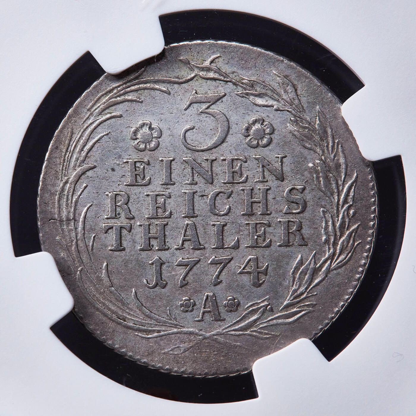 【俄甄集藏】2026年(050)04-01星期三 晚 19:30 全场包邮 神圣罗马帝国-德国普鲁士1774年A版腓特烈二世大帝1/3泰勒银币，NGC AUD，原味老包浆，细节犀利，疑似错杀，少见品种