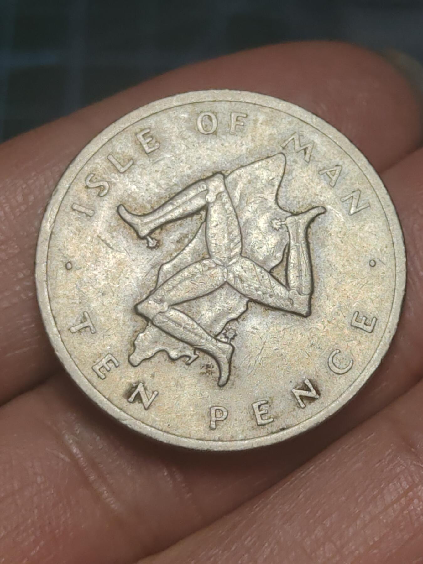 2026年第三十八场(总第二百零七场）外国好品散币场(免佣金) 英属马恩岛🇮🇲1976年10便士(伊丽莎白二世中年花冠，十进制第二套，有普乔伊厂PM标版)