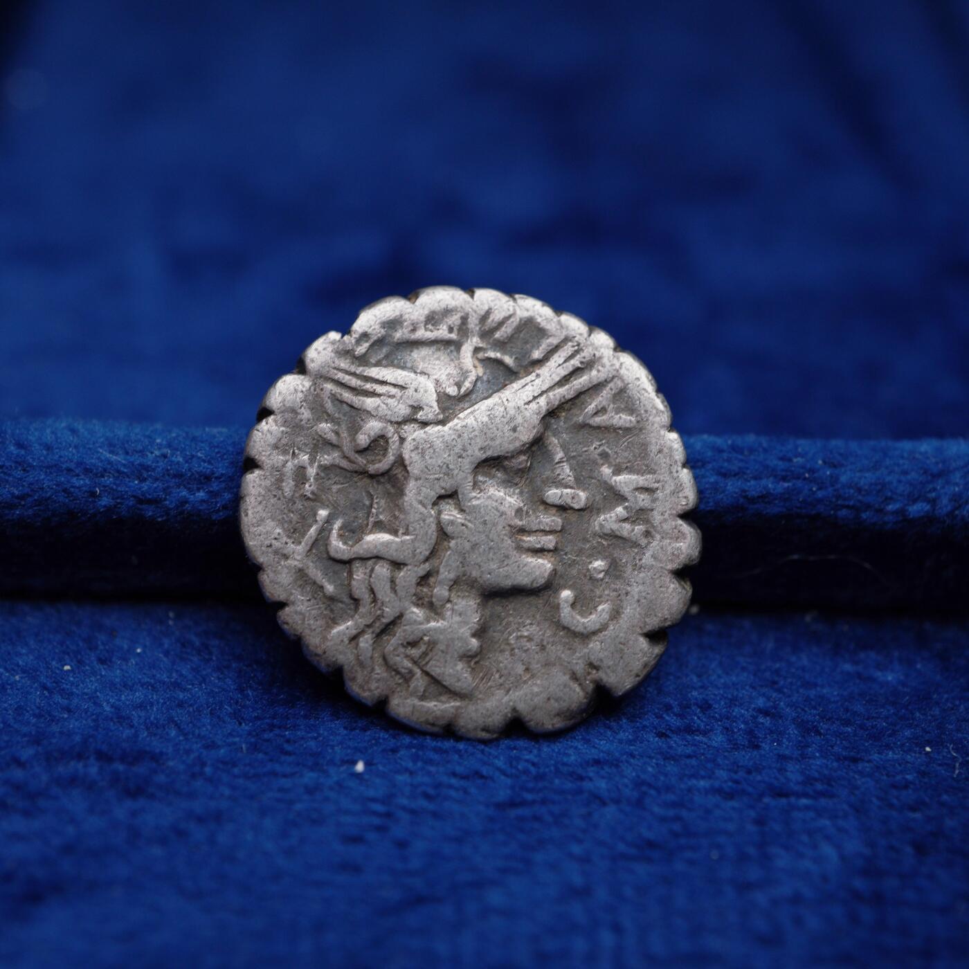 琋语集藏2026年04月欧洲古典打制币拍卖 古罗马共和时期-罗马女神锯齿银币