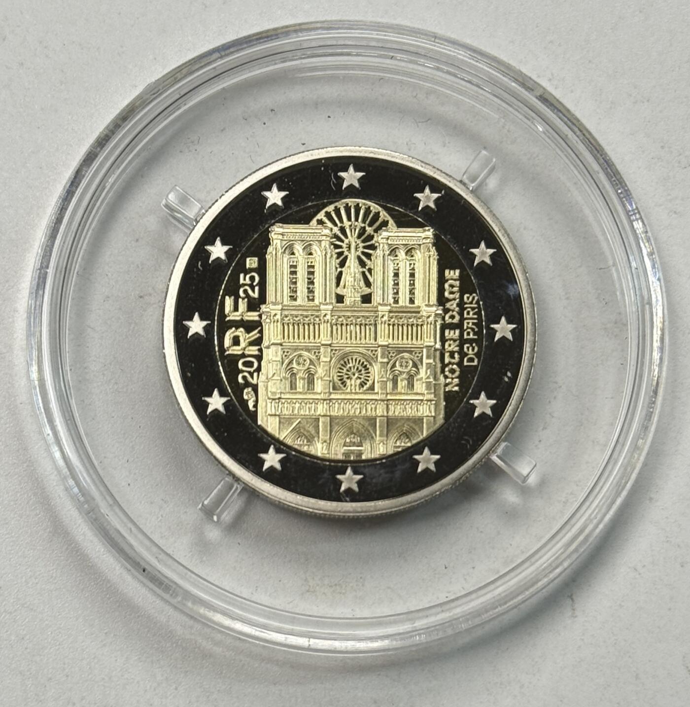 S&S Numismatic世界钱币-拍卖 第123期  法国2025年 巴黎圣母院 2欧元双色精制纪念币 盒证齐全