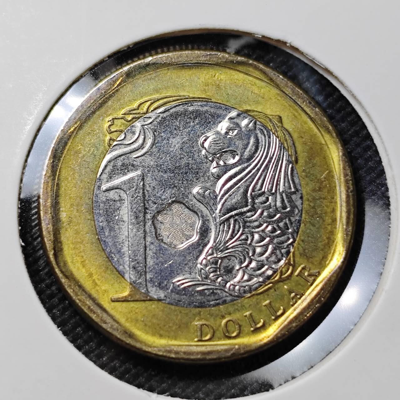 KK钱币收藏小铺  第412期 2月预留时间 周末发货 2013新加坡1元 