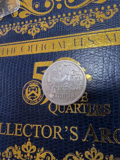 长老汇马年精选第十四场拍卖 - 1923但泽1古尔登银币，5克750银，克书425美金