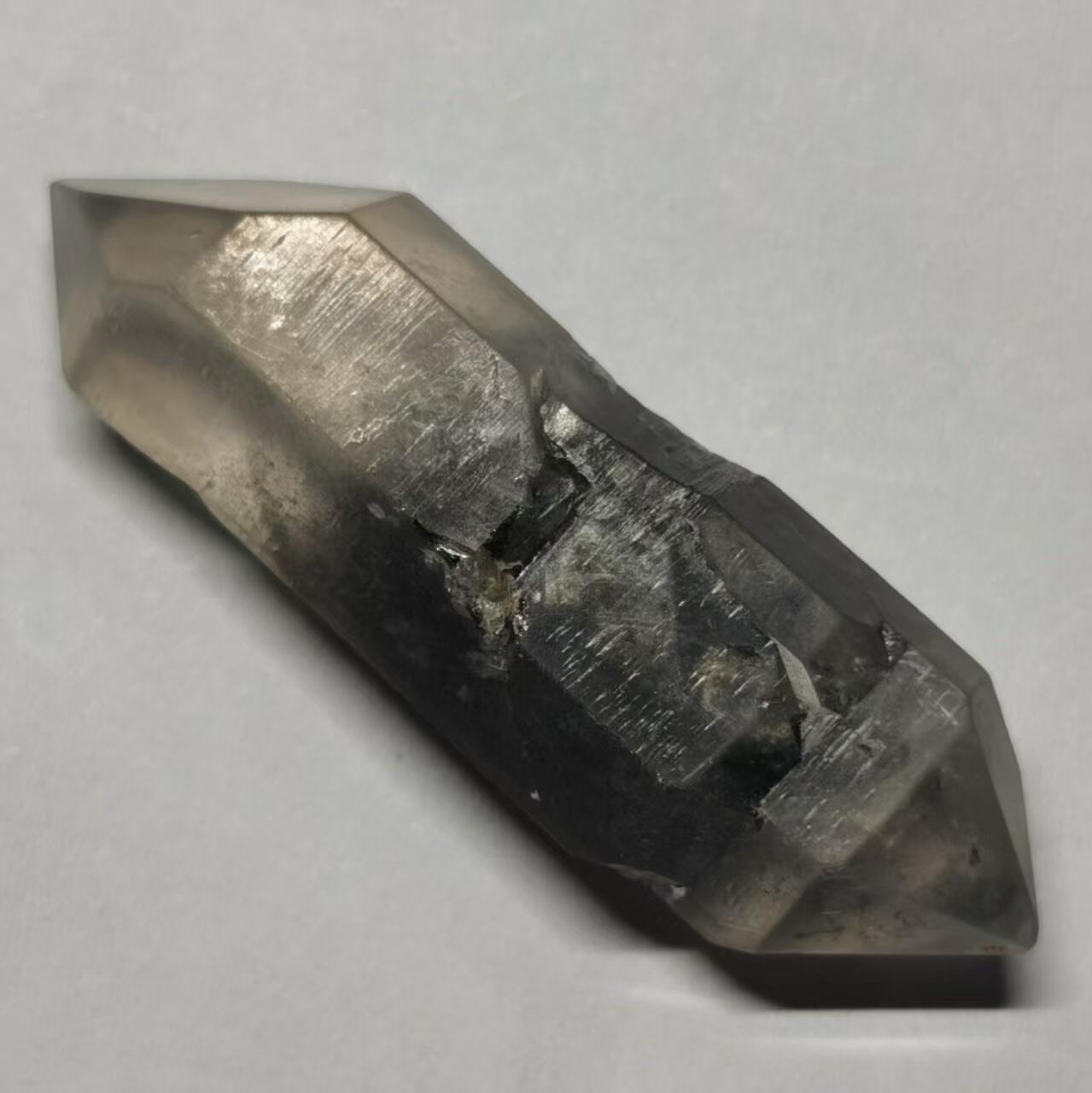 七河·水晶矿标化石杂件小拍（总第43期）（周四结标） 藏家出品X701（27） 云贵闪灵水晶原石 双尖糖心