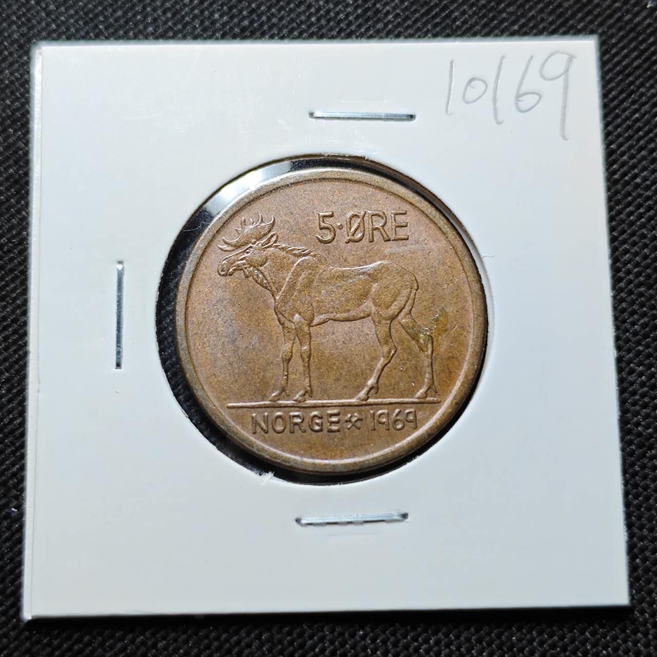 KK钱币收藏小铺  第410期 2月预留时间 周末发货  挪威5欧尔动物版