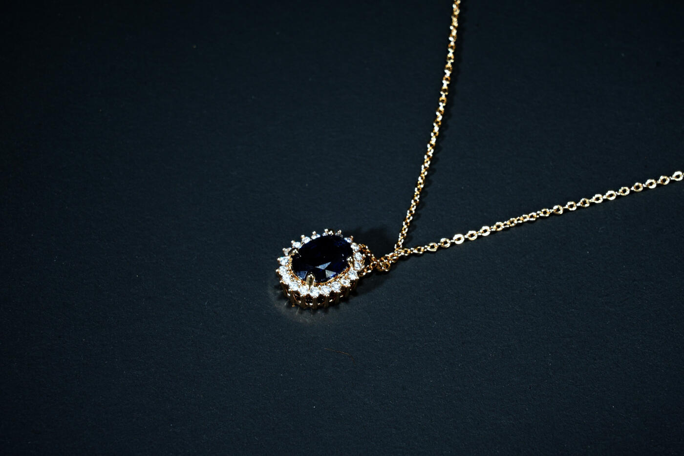 上海都达杂项专场六十九【全场包邮】 蓝宝石蛋面项链94-165