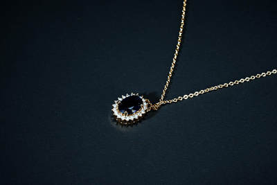 上海都达杂项专场102【全场包邮】  蓝宝石蛋面项链94-165