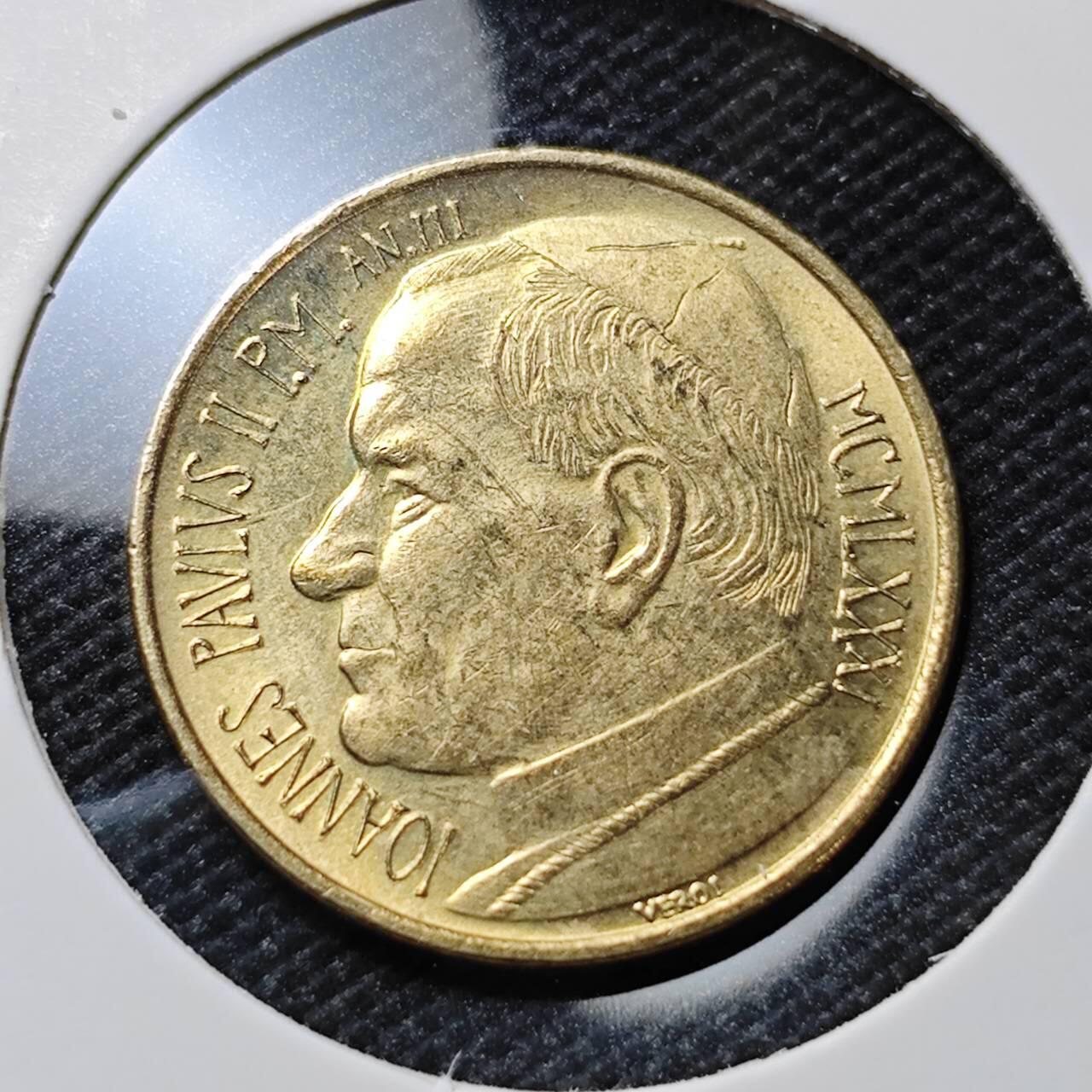 KK钱币收藏小铺  第412期 2月预留时间 周末发货 梵蒂冈20里拉 