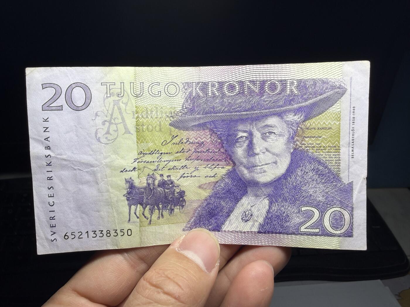 2026年集古藏今外币拍卖第三期-第10场—（总第320拍-纸币专场），本期拍完结算一次，发货时间2-3天，休息几天后继续新的一期拍卖。 瑞典20克朗01，小型