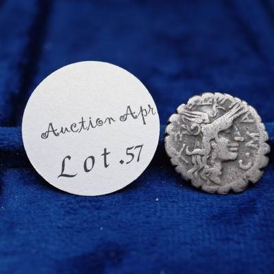 琋语集藏2026年04月欧洲古典打制币拍卖 - 古罗马共和时期-罗马女神锯齿银币