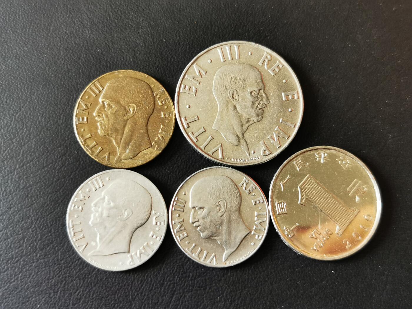 零零发外国硬币拍卖 无佣金 意大利40年代里拉一组