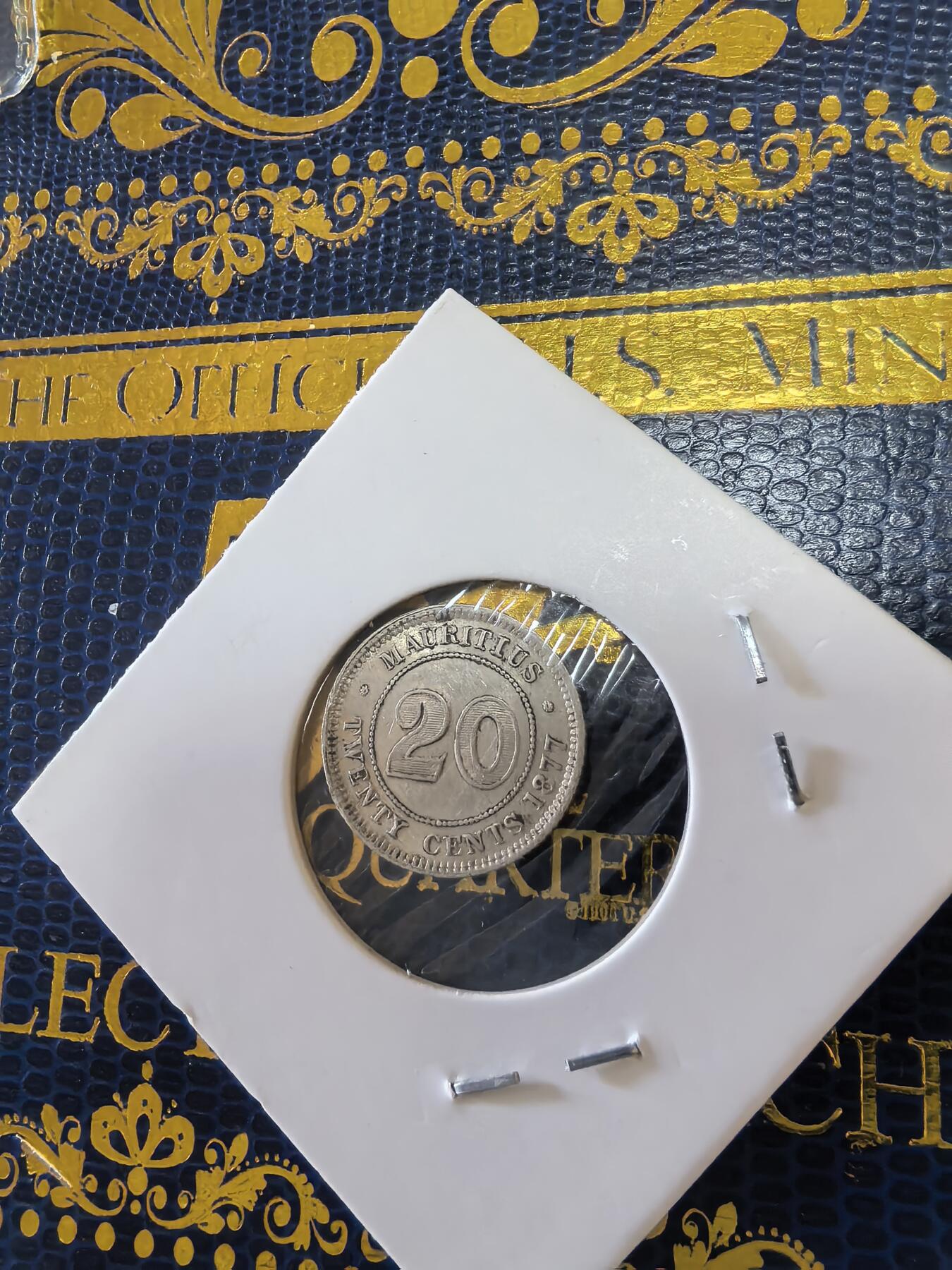 长老汇马年精选第十四场拍卖 1877H毛里求斯维多利亚20分银币，克书250美金