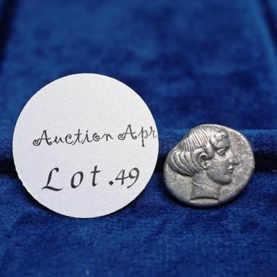 琋语集藏2026年04月欧洲古典打制币拍卖 - 古希腊卢卡尼亚地区宁芙女神与猫头鹰1德拉克马银币