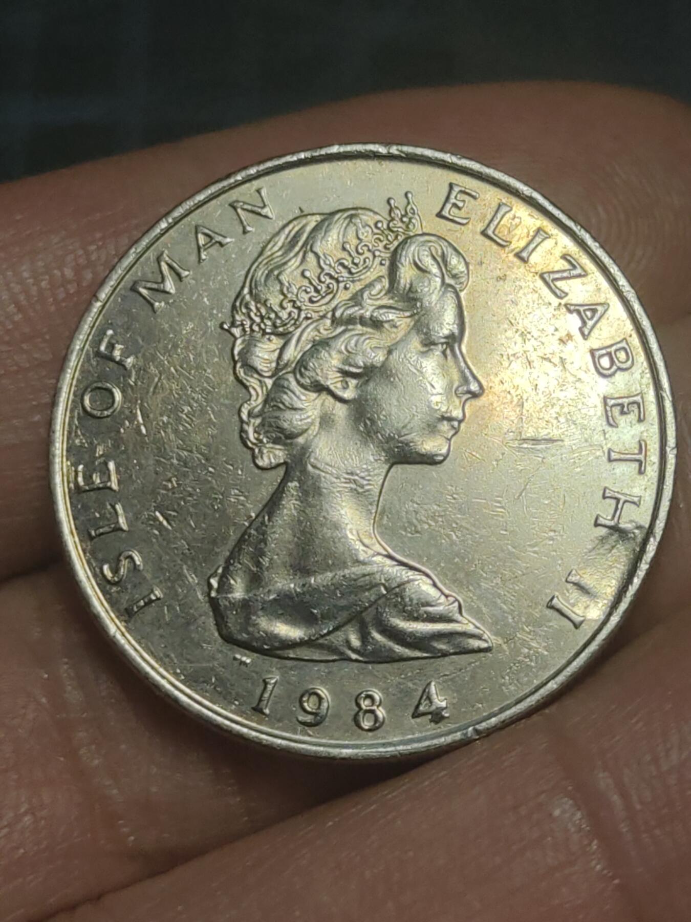 2026年第三十八场(总第二百零七场）外国好品散币场(免佣金) 英属马恩岛🇮🇲1984单年份10便士(伊丽莎白二世中年花冠，十进制第五套)