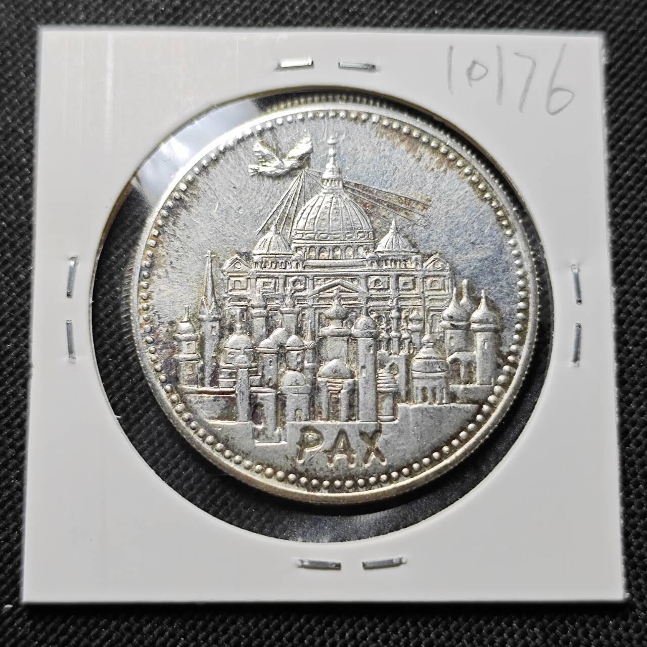 KK钱币收藏小铺  第410期 2月预留时间 周末发货  梵蒂冈镀银章