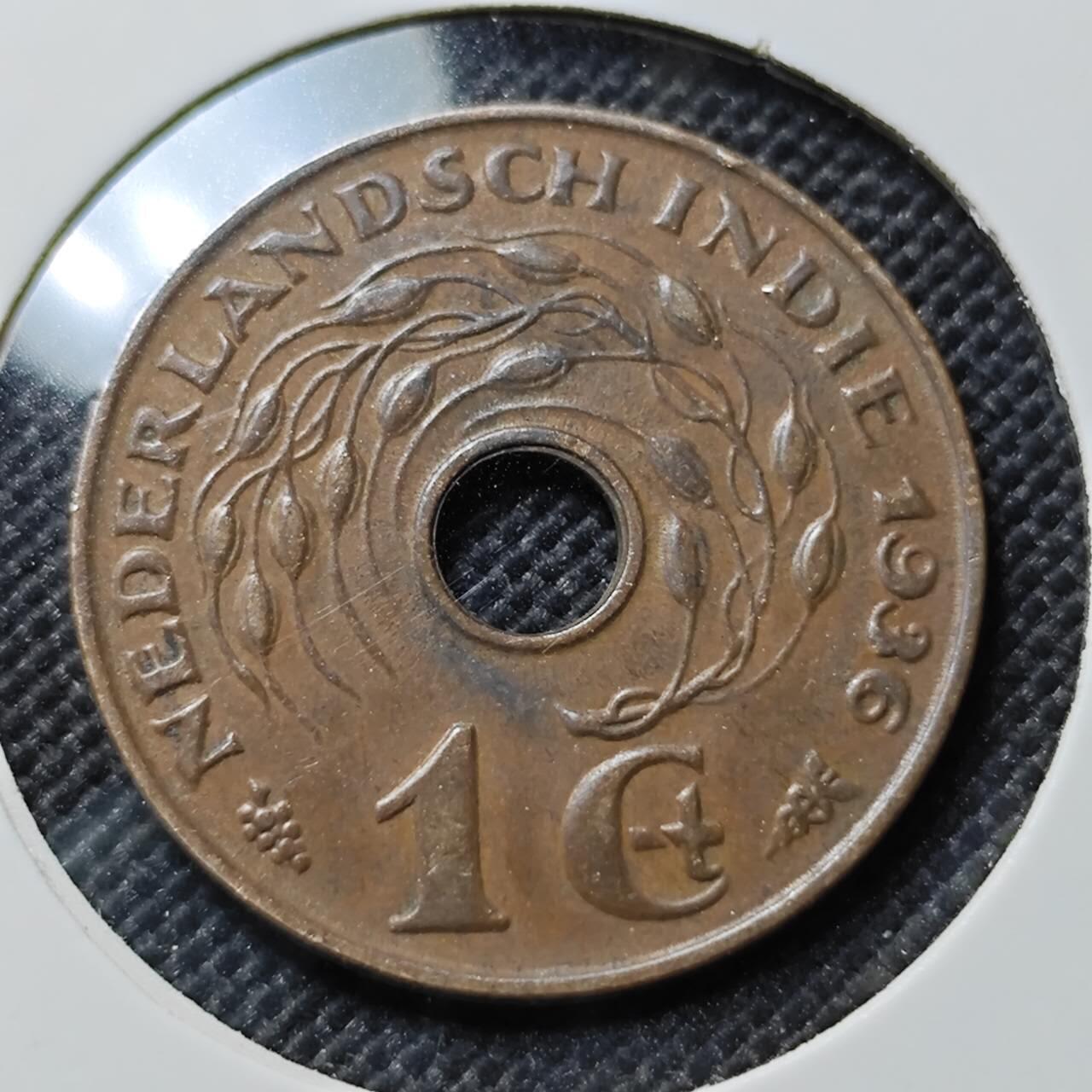 KK钱币收藏小铺  第412期 2月预留时间 周末发货 1936荷属东印度1分