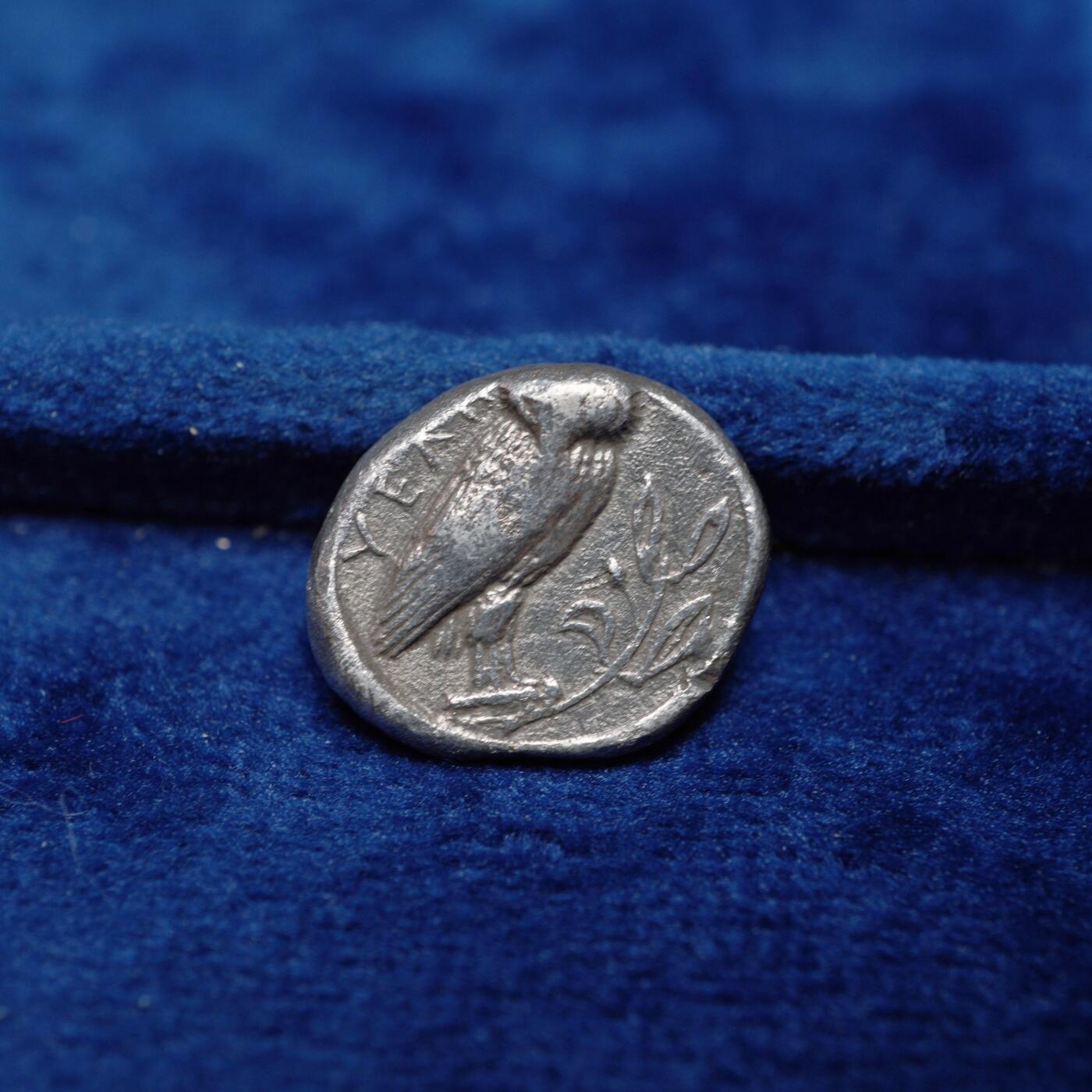 琋语集藏2026年04月欧洲古典打制币拍卖 古希腊卢卡尼亚地区宁芙女神与猫头鹰1德拉克马银币